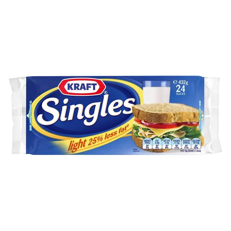 Light Cheese Singles 24 Pack