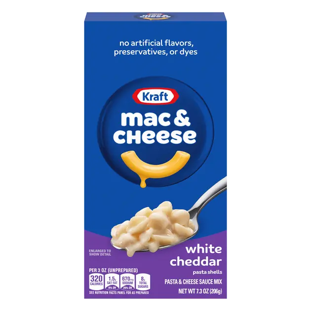 Kraft White Cheddar Macaroni & Cheese Dinner