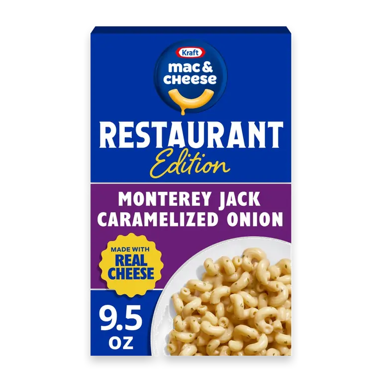 Monterey Jack Caramelized Onion Mac & Cheese Macaroni and Cheese Dinner, Box