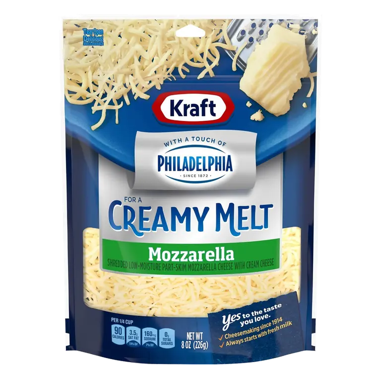 Mozzarella Shredded Low-Moisture Part-Skim Cheese with Cream Cheese