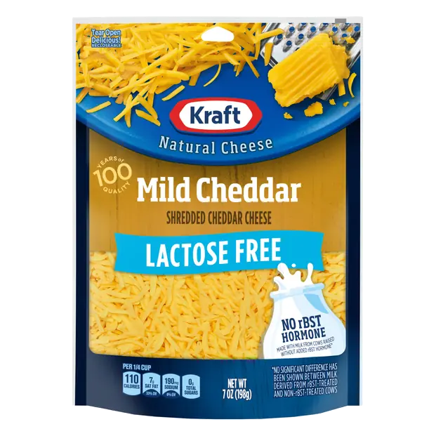 Natural Lactose Free Mild Cheddar Shredded Cheese