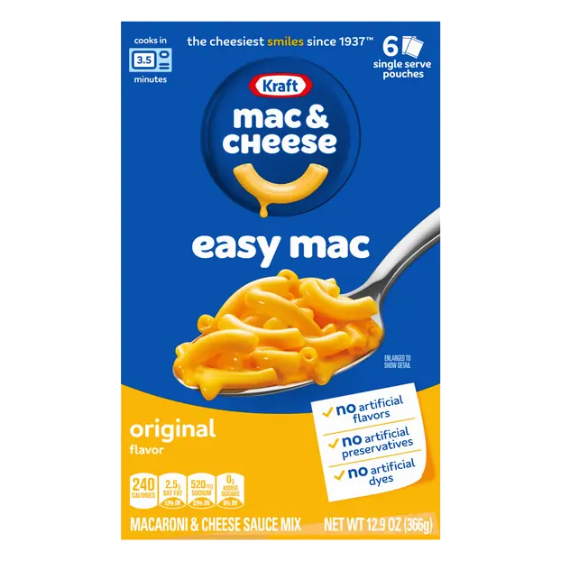 Original Easy Mac & Cheese Dinner Microwavable - 6 ct