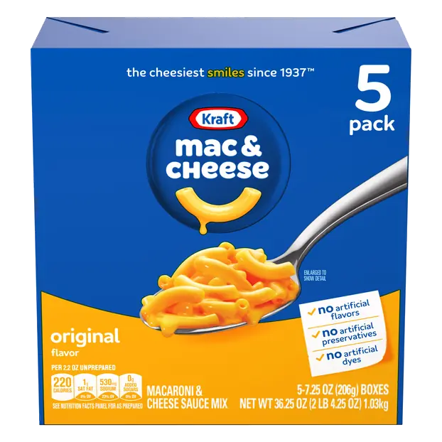 Original Flavor Mac & Cheese Dinner - 5 ct