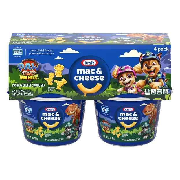 Paw Patrol Macaroni & Cheese Dinner Microwaveable Cup - 4 ct