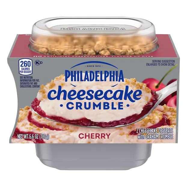 Philadelphia Cherry Cheesecake Crumble Dessert Cups - 2 ct