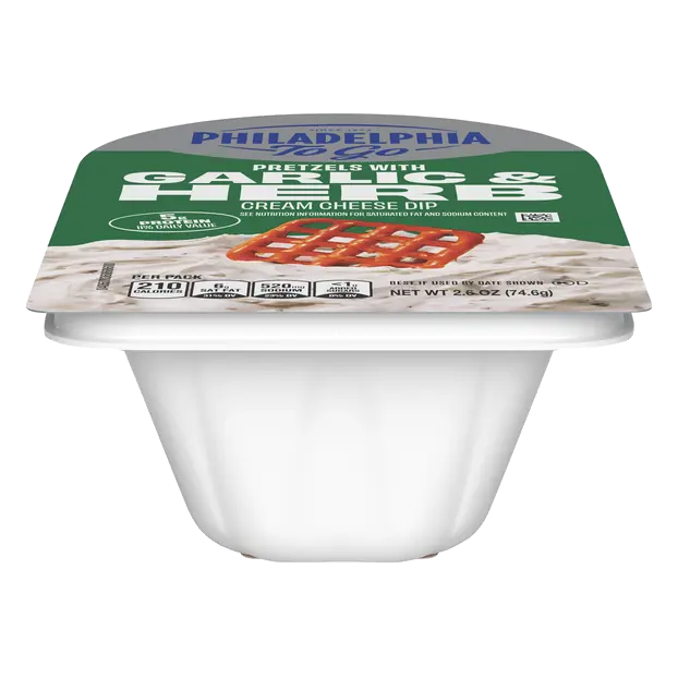 Philadelphia To Go Pretzels & Garlic Herb Cream Cheese Dip