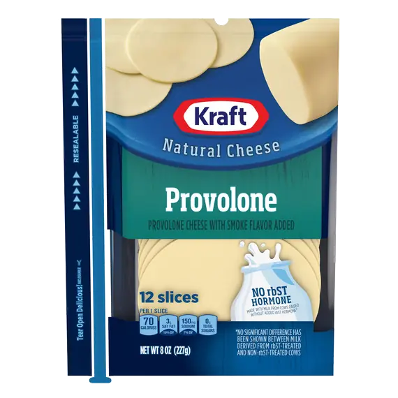 Provolone Cheese with Smoke Flavor Slices