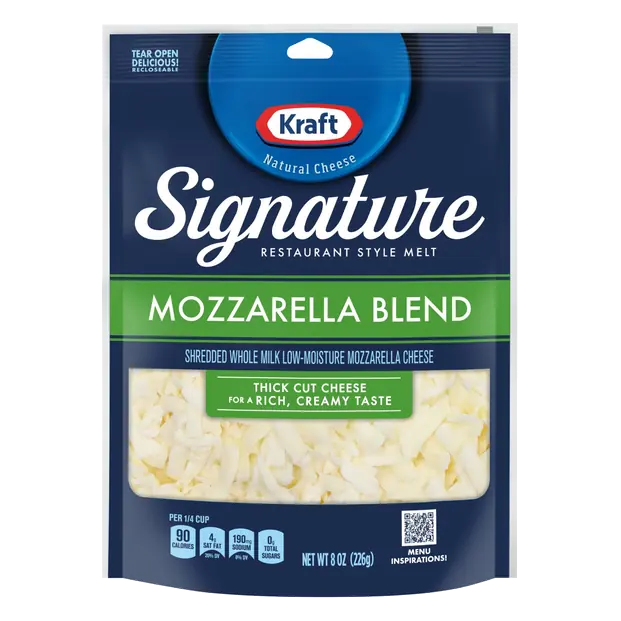 Signature Natural Thick Cut Shredded Whole Milk Mozzarella Cheese