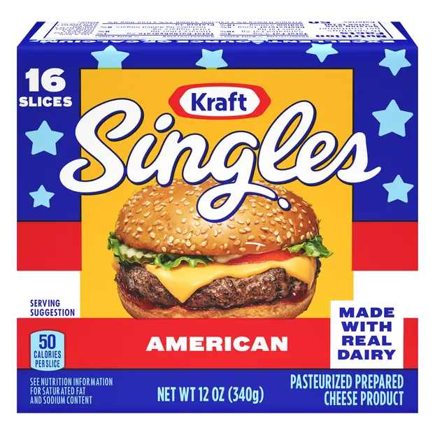 Singles American Cheese Slices - 16 ct