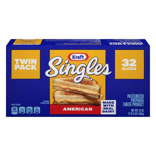 Singles American Cheese Slices Twin Pack - 32 ct