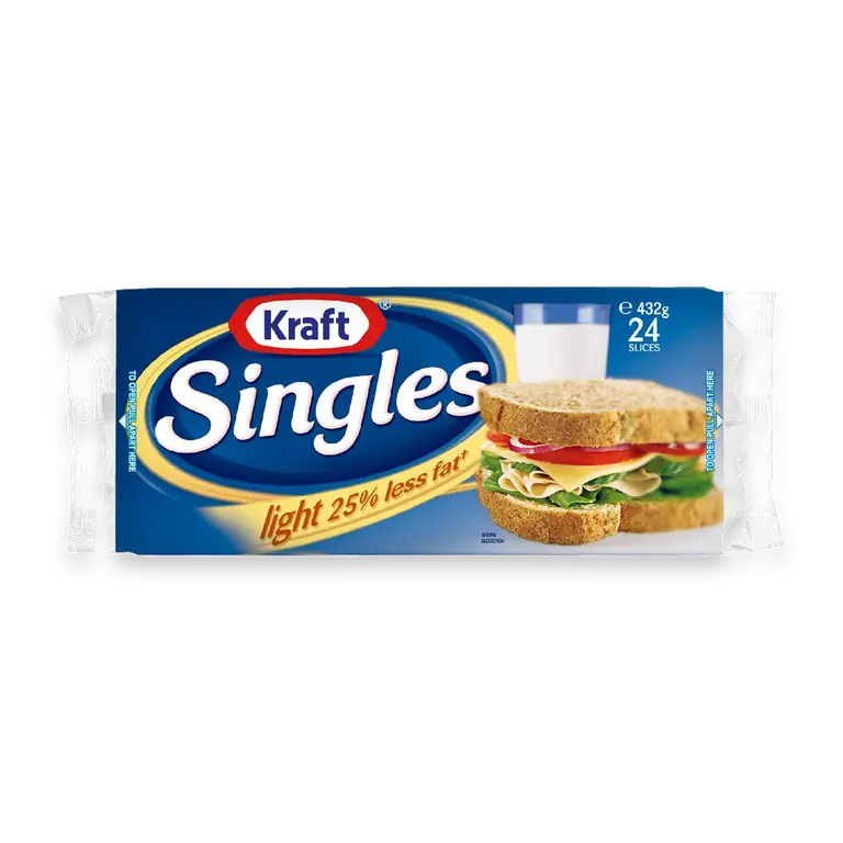 Singles Light 25% Less Fat