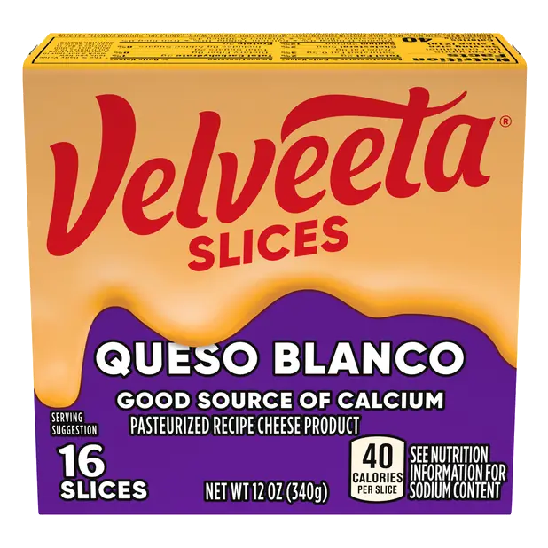 Velveeta Queso Blanco Flavor Cheese Slices 16Ct