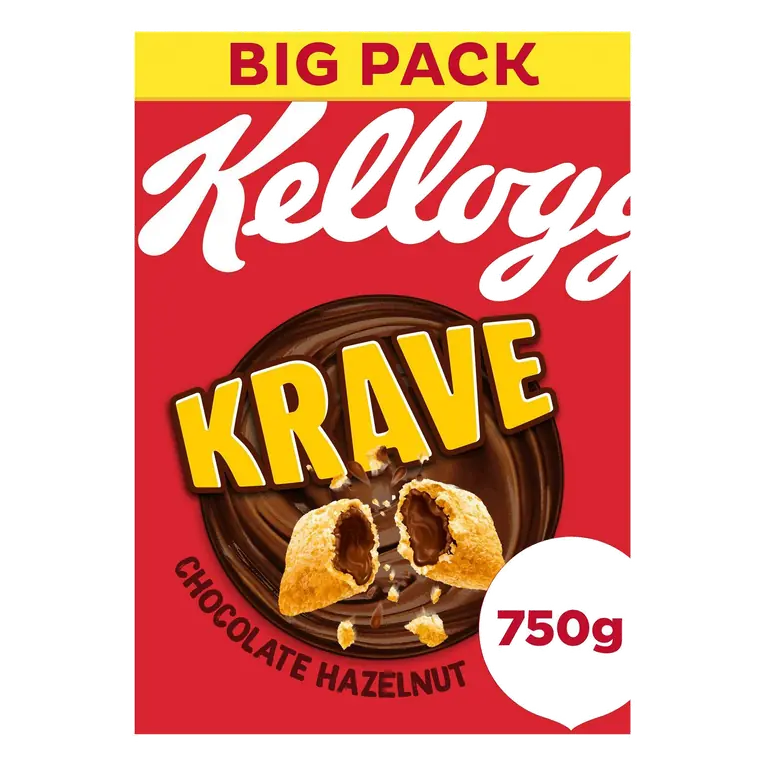 Kellogg's Krave Chocolate Hazelnut Breakfast Cereal 750g