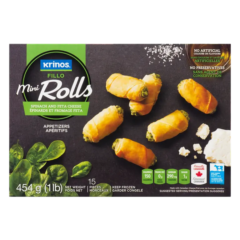 Spinach Mini Fillo Twisters 454 g (frozen)