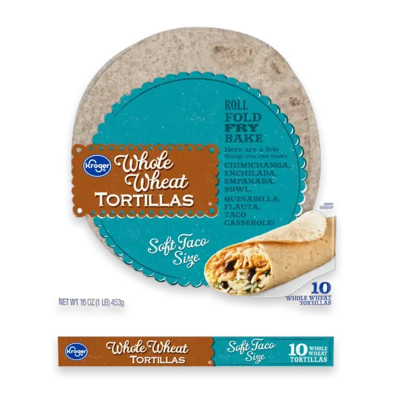100% Whole Wheat Tortillas