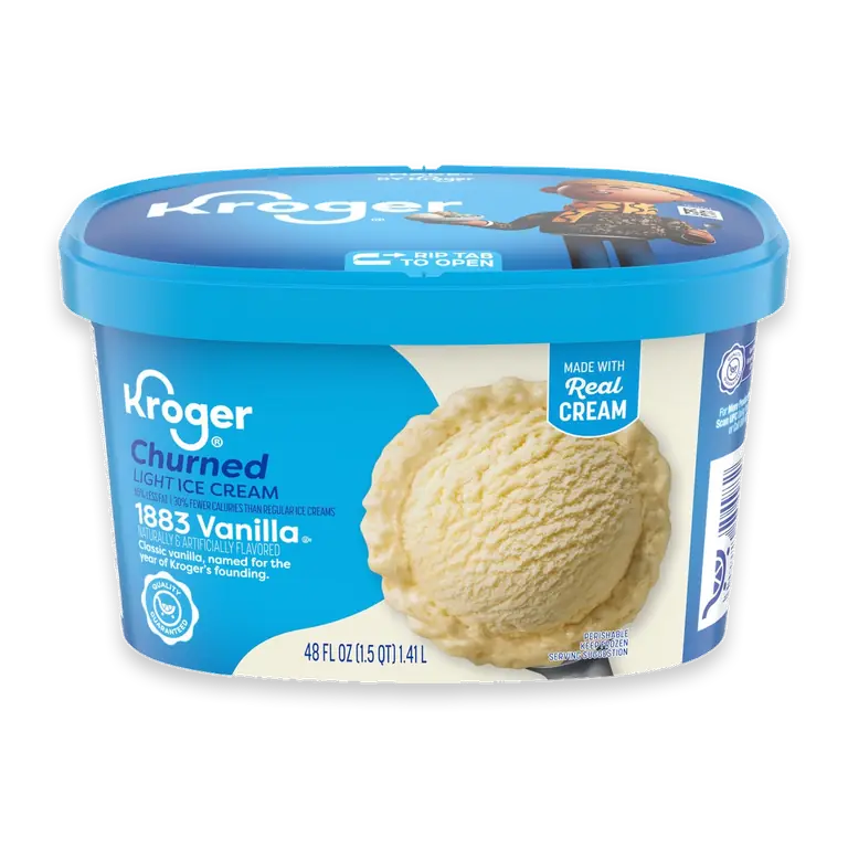 1883 Vanilla Churned Light Ice Cream Tub