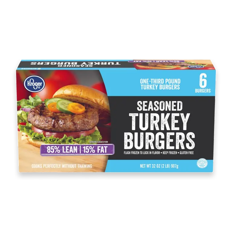 85% Lean Seasoned Turkey Burgers