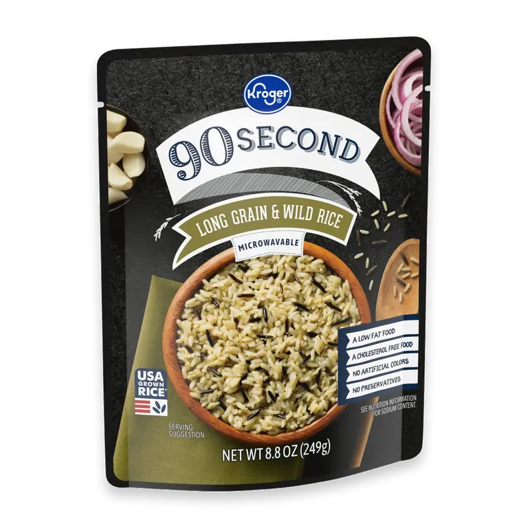 90 Second Microwavable Long Grain & Wild Rice