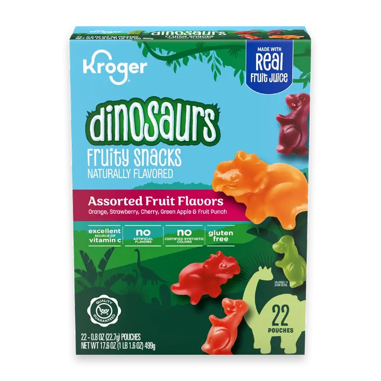 Assorted Flavors Dinosaurs Fruit Snacks Box