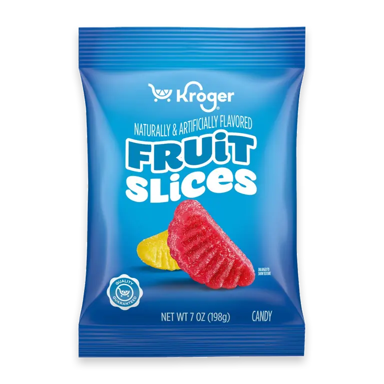 Assorted Fruit Slices Gummy Candy Bag