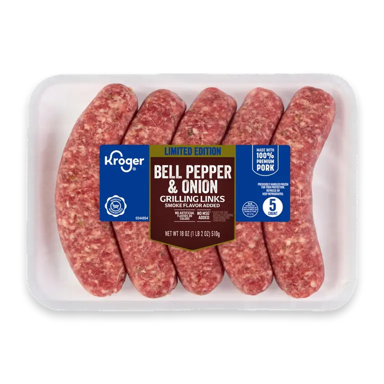 Bell Pepper and Onion Pork Grilling Links