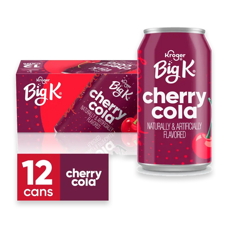 Big K Cherry Cola Soda Cans