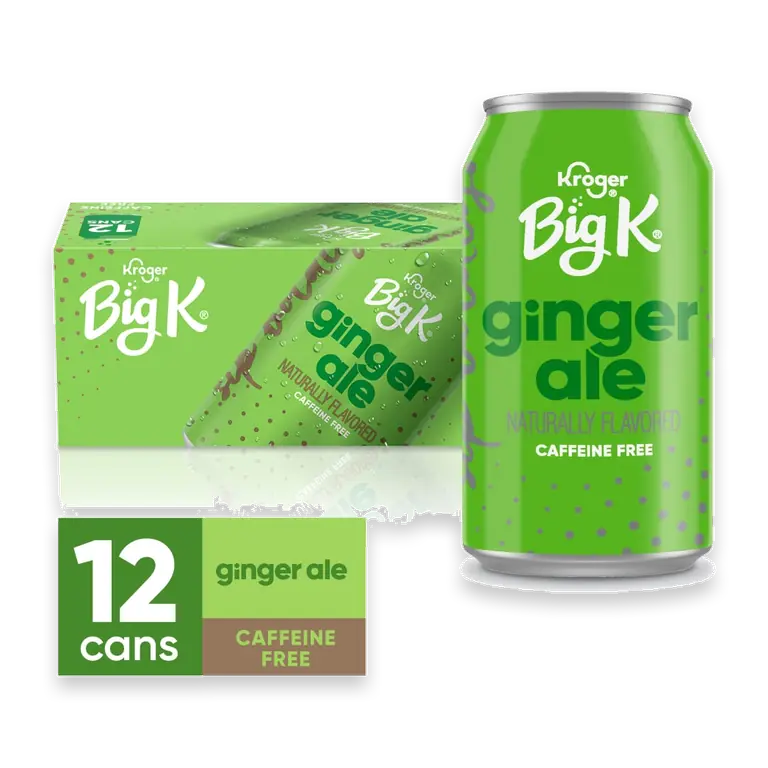 Big K Ginger Ale Caffeine Free Soda Cans