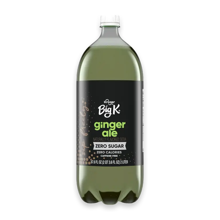 Big K Ginger Ale Zero Sugar Caffeine Free Soda Bottle