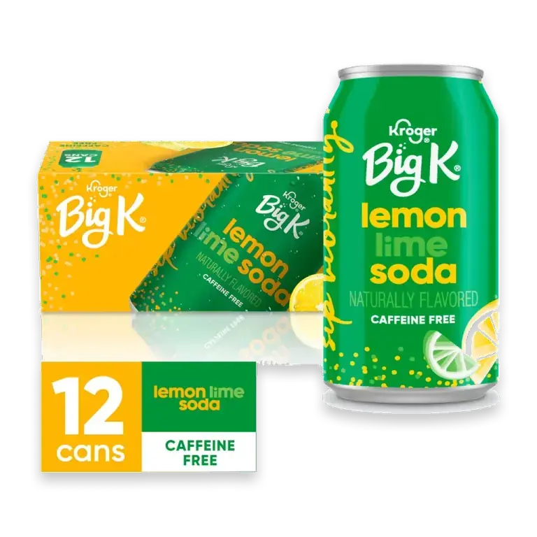 Big K Lemon Lime Caffeine Free Soda Cans