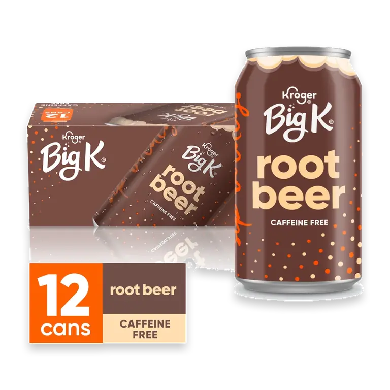 Big K Root Beer Caffeine Free Soda Cans