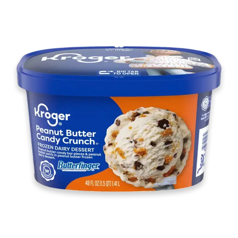 Butterfinger Peanut Butter Candy Crunch Frozen Dairy Dessert Tub