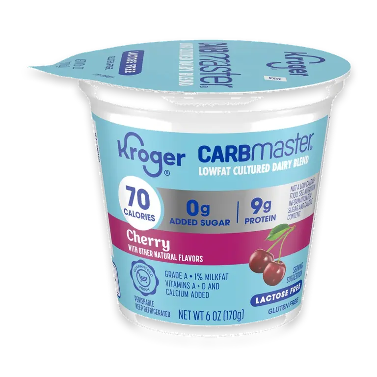 CARBmaster Cherry Lactose Free Lowfat Yogurt Cup