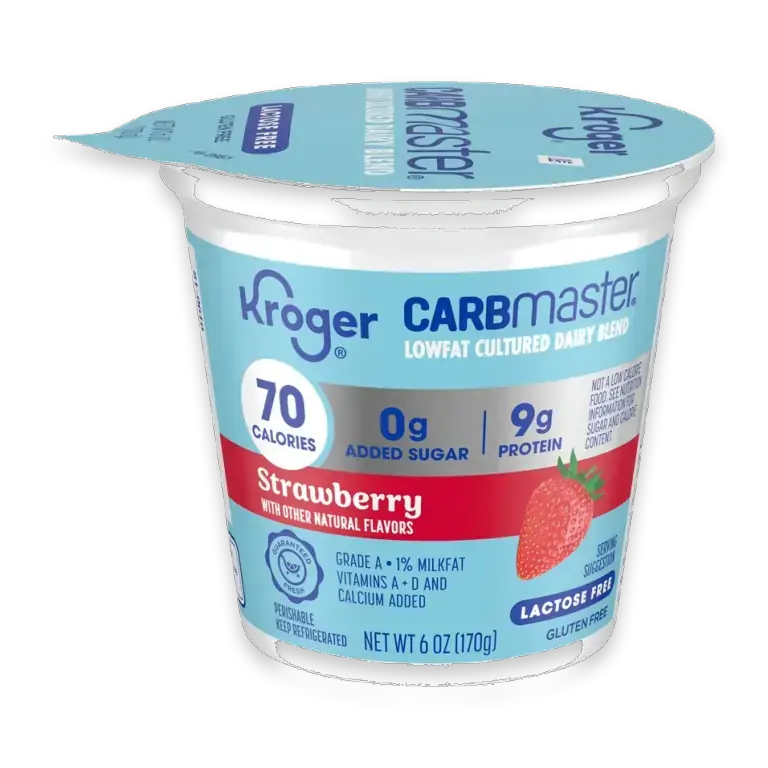 CARBmaster Strawberry Lactose Free Lowfat Yogurt Cup