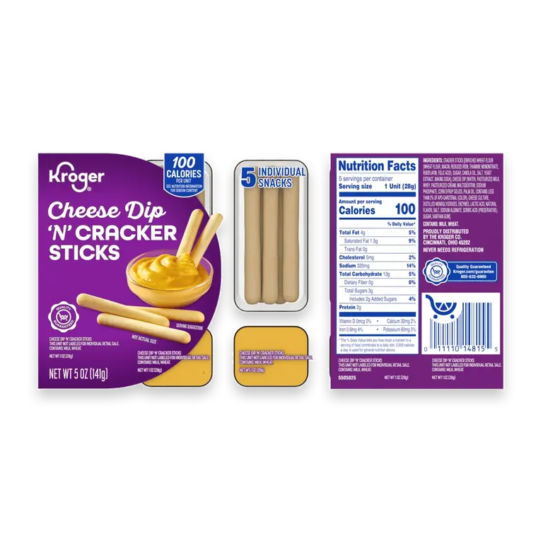 Cheese Dip 'N' Cracker Sticks