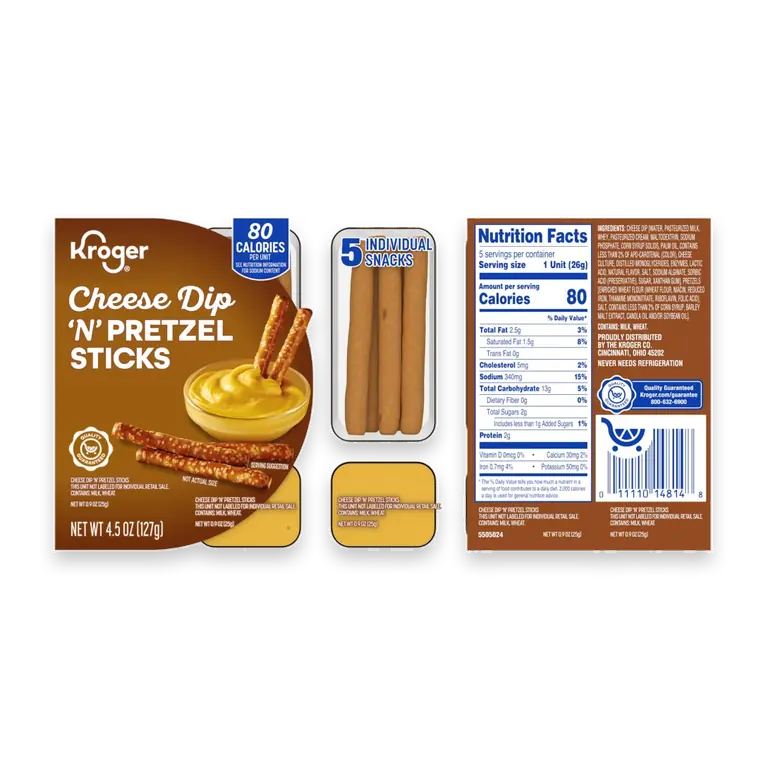 Cheese Dip 'N' Pretzel Sticks