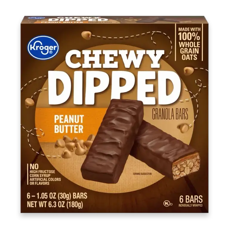 Chewy Dipped Peanut Butter Granola Bars