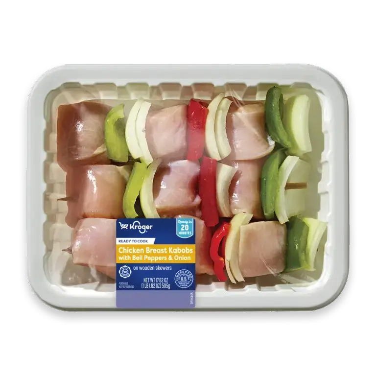 Chicken Breast Kabobs with Onion and Bell Pepper