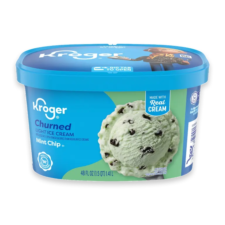 Churned Mint Chocolate Chip Light Ice Cream Tub