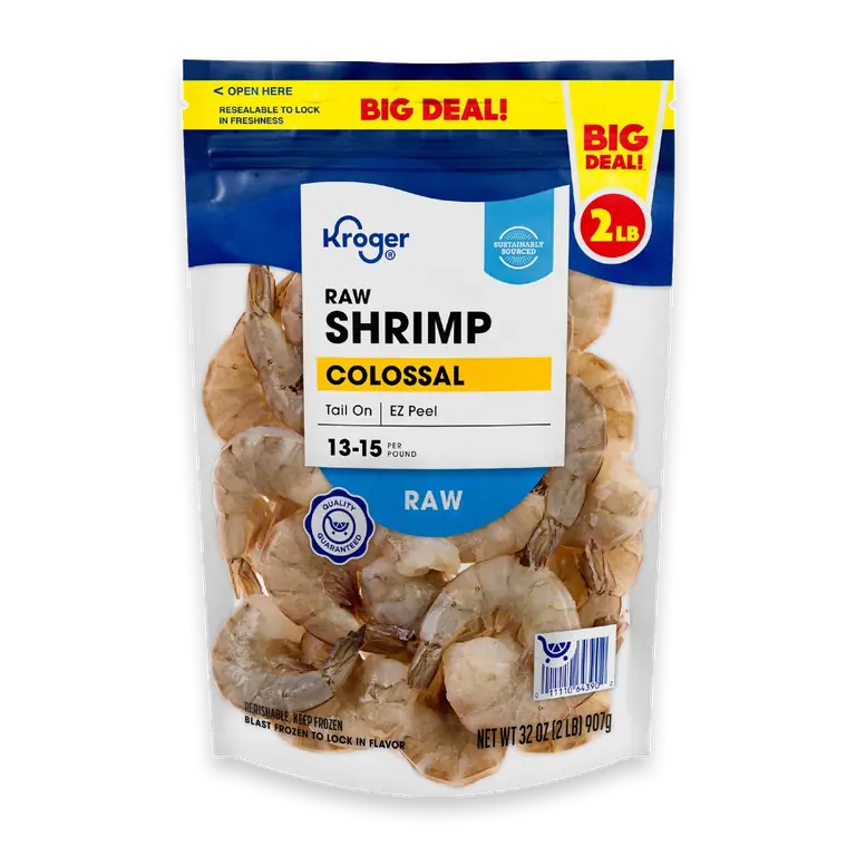 Colossal Shrimp Raw EZ Peel Tail On BIG DEAL!