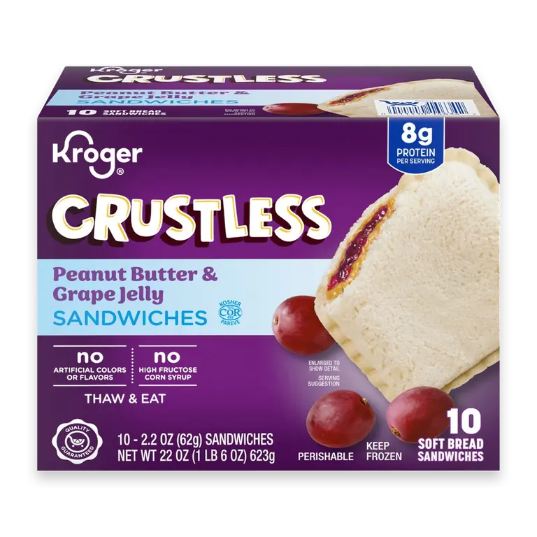 Crustless Peanut Butter & Grape Jelly Sandwiches