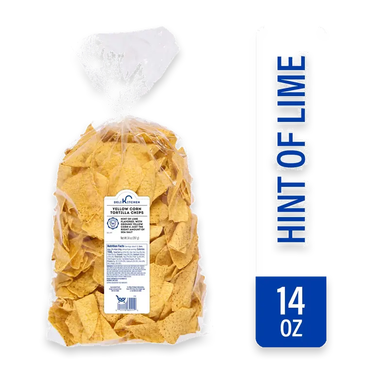Deli Kitchen Hint of Lime Yellow Corn Tortilla Chips