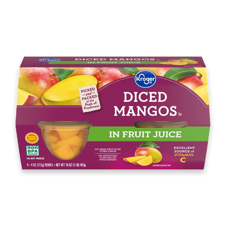 Diced Mango Cups in 100% Juice