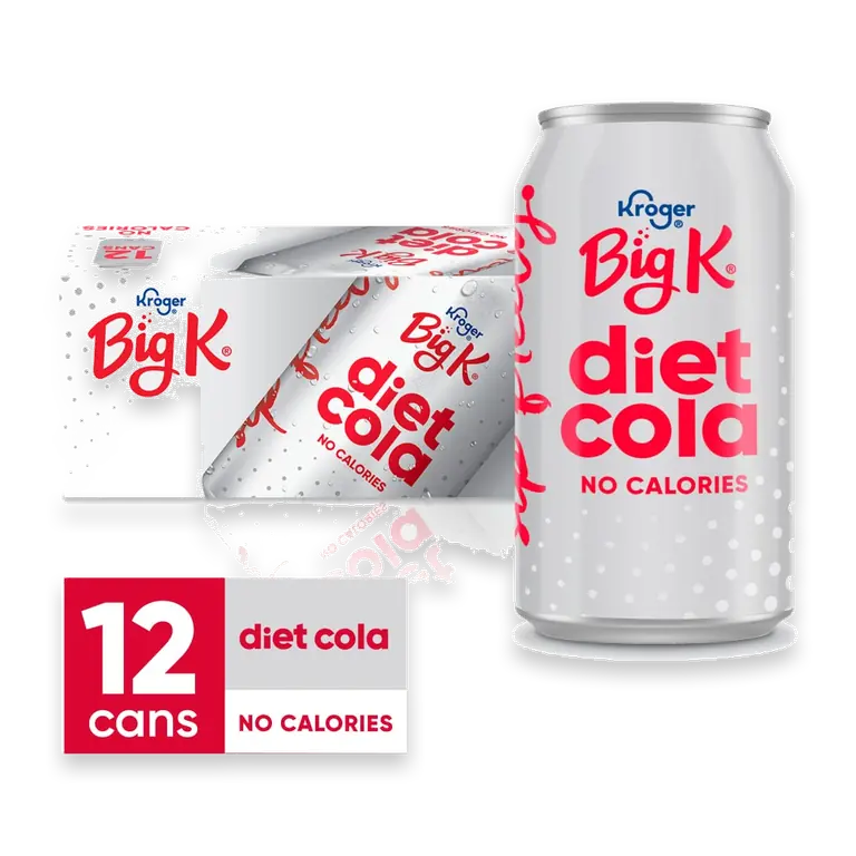 Diet Big K Cola No Calorie Soda Cans