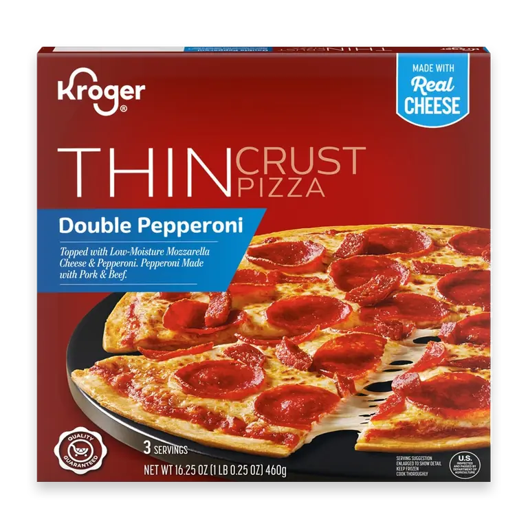 Double Pepperoni Thin Crust Frozen Pizza