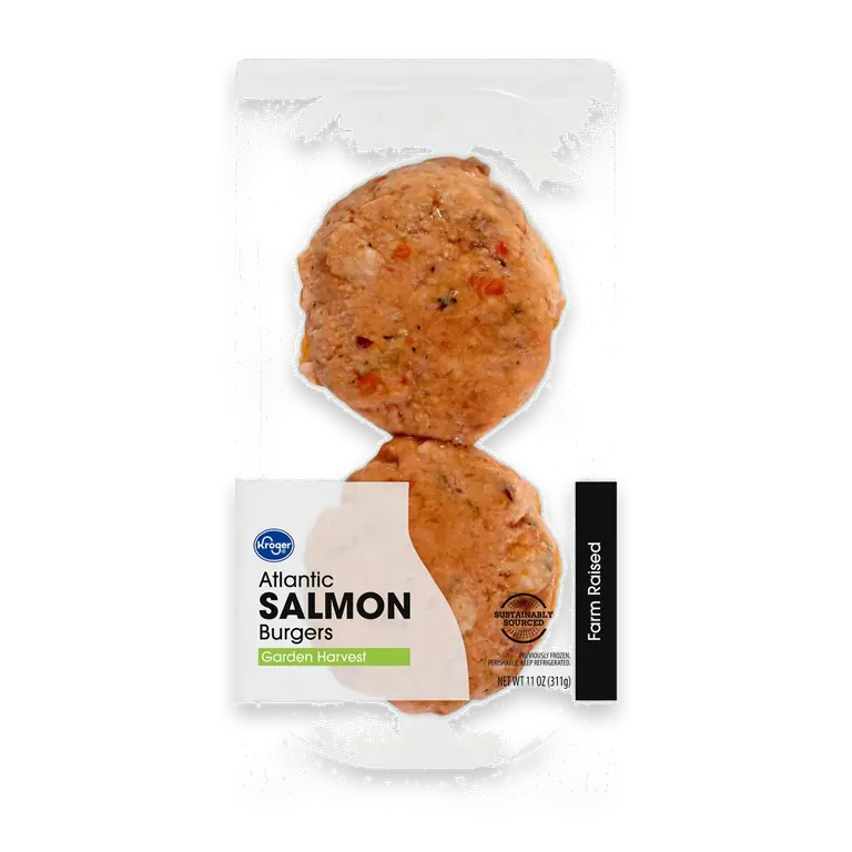 Farm Raised Atlantic Salmon Burgers Garden Harvest