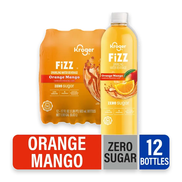 Fizz Zero Sugar Orange Mango Sparkling Water
