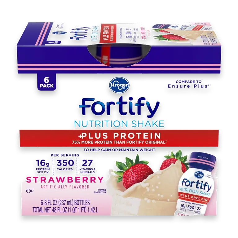Fortify Strawberry +Plus Protein Adult Nutrition Shake