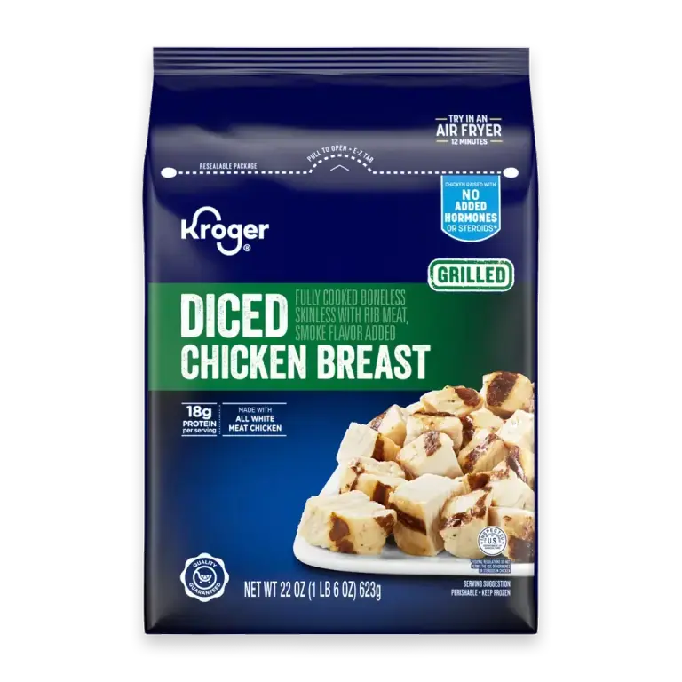 Frozen Fully Cooked Boneless Skinless Diced Chicken Breast