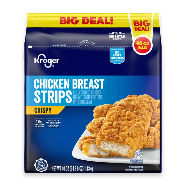Frozen Fully Cooked Crispy Chicken Breast Strips BIG DEAL!