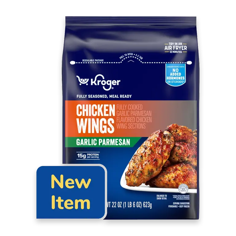 Frozen Fully Cooked Garlic Parmesan Bone In Chicken Wings